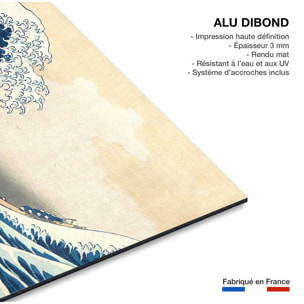 Tableau reproduction d'art La vague de Kanagawa par Hokusai Tableau alu Dibond
