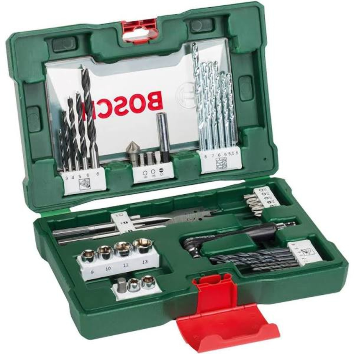 Coffret V-Line 41 pièces BOSCH pour perçage et vissage avec renvoi d'angle - 2607017316