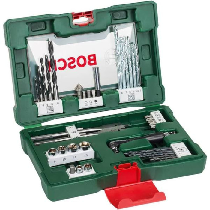 Coffret V-Line 41 pièces BOSCH pour perçage et vissage avec renvoi d'angle - 2607017316