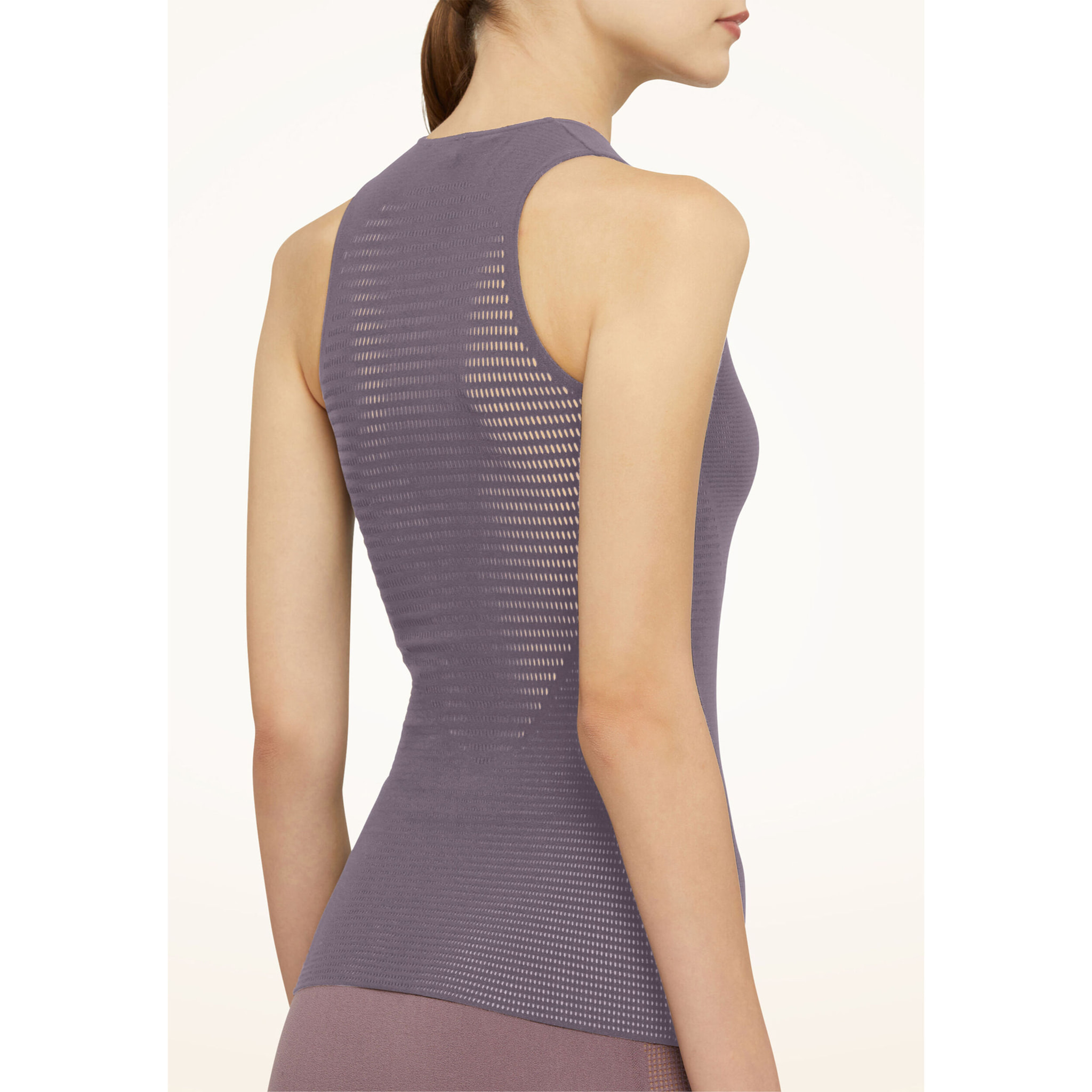 Top senza maniche Grid Net Top Sleeveless