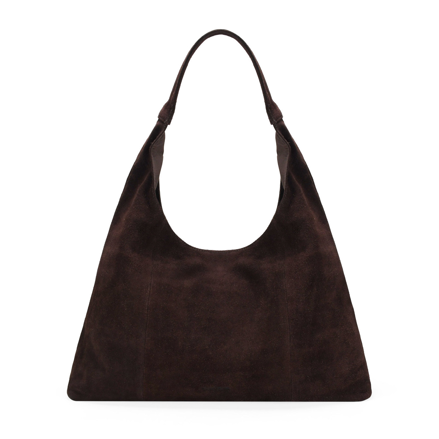 Bolso de hombro marrón serraje piel