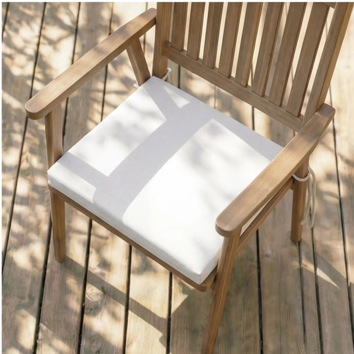 Coussin de siège rembourré Uni Blanc 103 40x40x5 cm