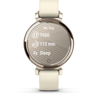 Tracker d'activité GARMIN Lily 2 Cream Gold bracelet blanc coco