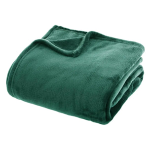 Plaid flanelle vert 180x230cm