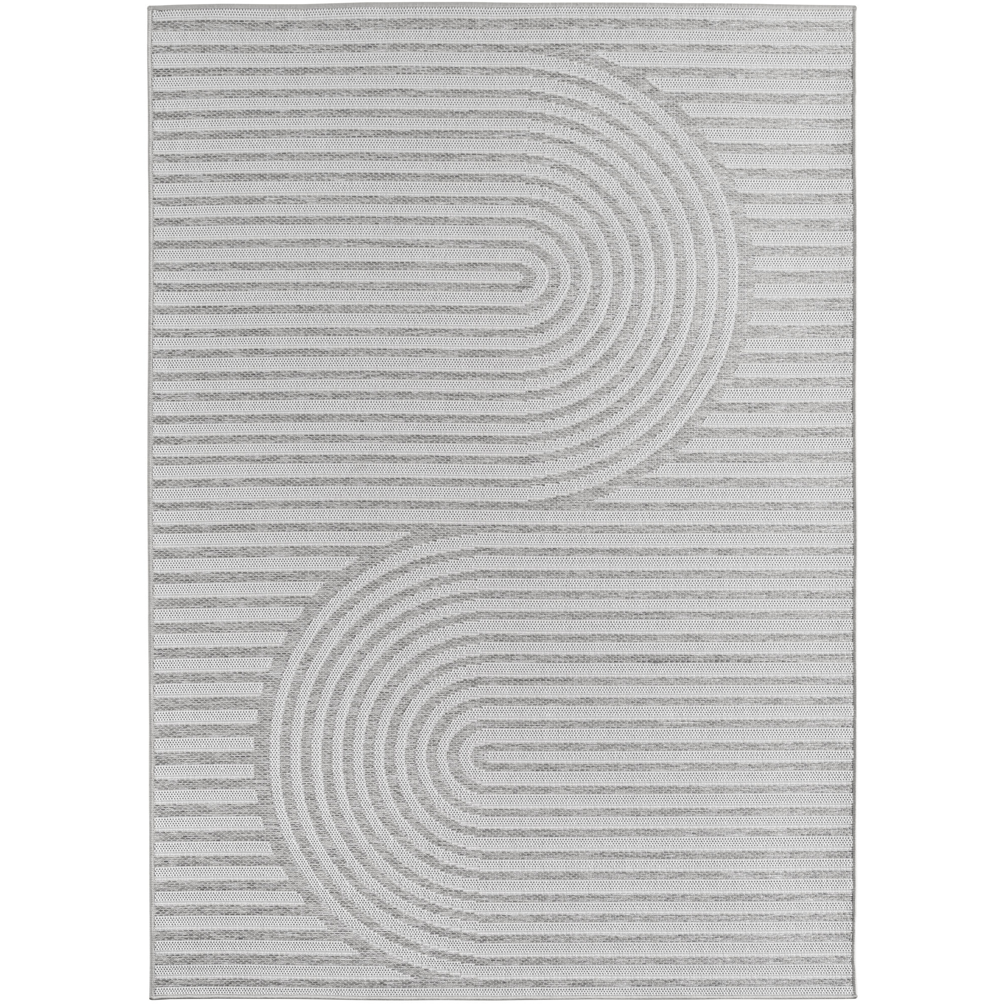TENERIFE - Tapis intérieur/extérieur gris, design graphique
