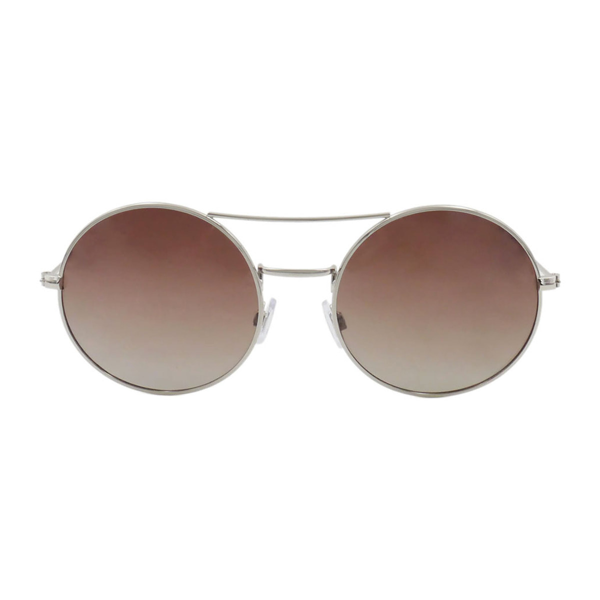 Gafas de sol LENOIR CERCLE - Plata brillante / Marrón degradado