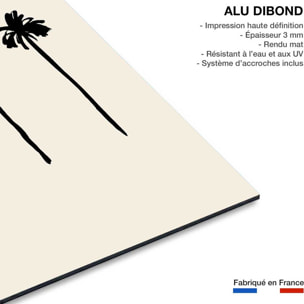 Tableau three black palm tree Tableau alu Dibond