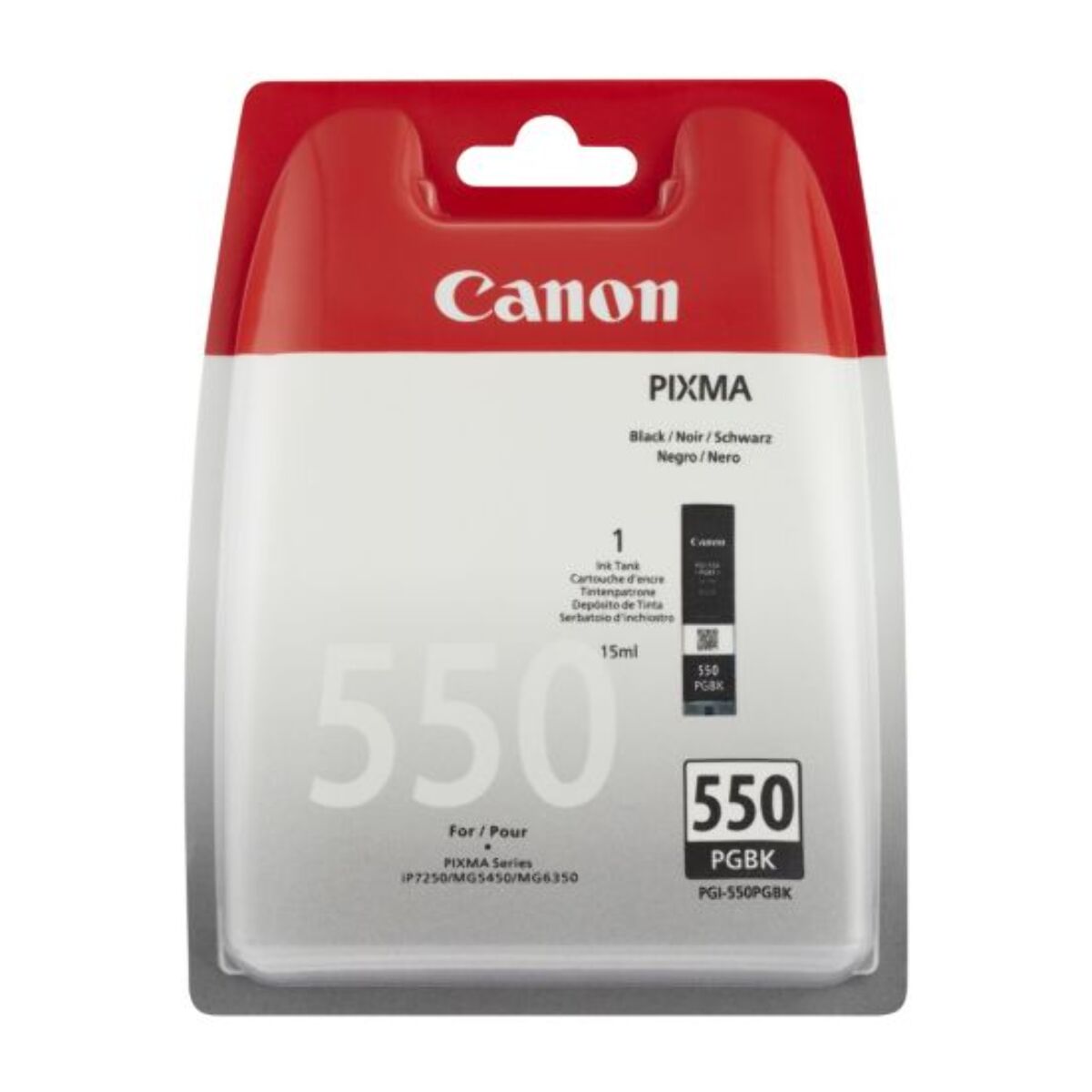 Cartouche d'encre CANON Originale PG-550 Noire Pigmentée Standard - 6450B001