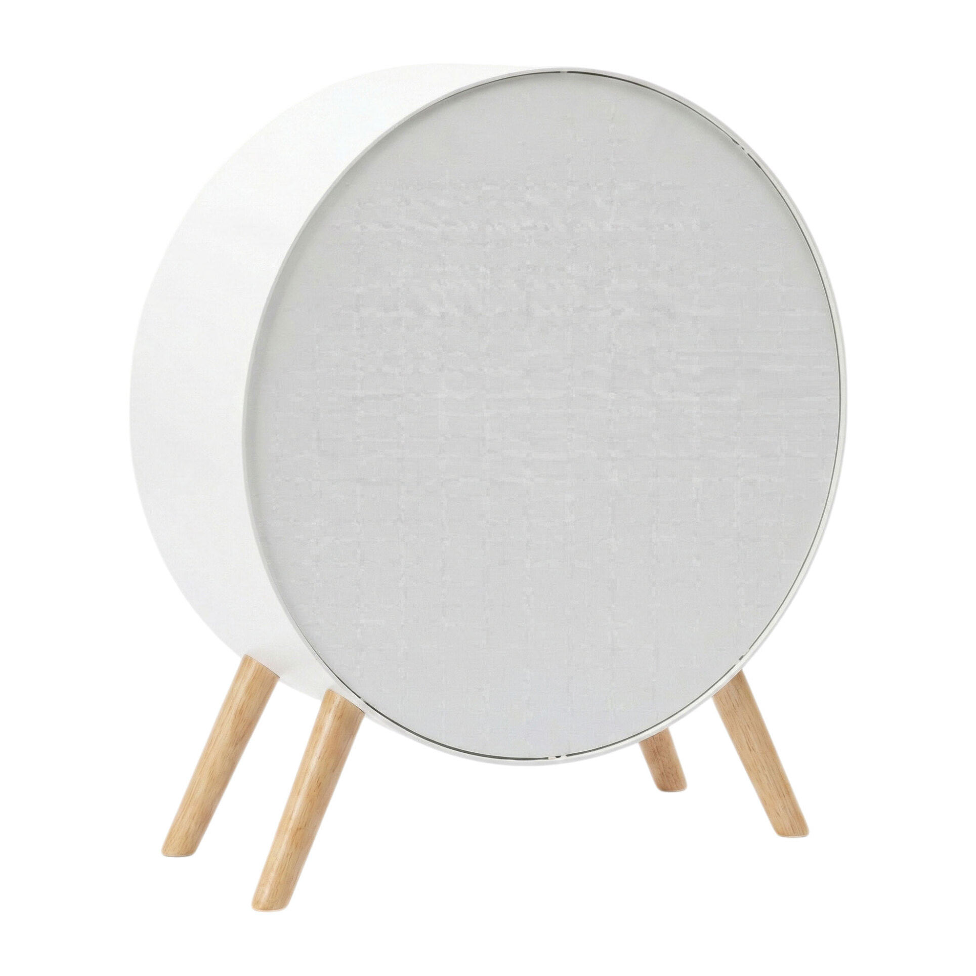 Venere - Camino a Bioetanolo da Pavimento 60x72x30 cm con Bruciatore 1 Litro e Piedi in Legno di Pino Bianco