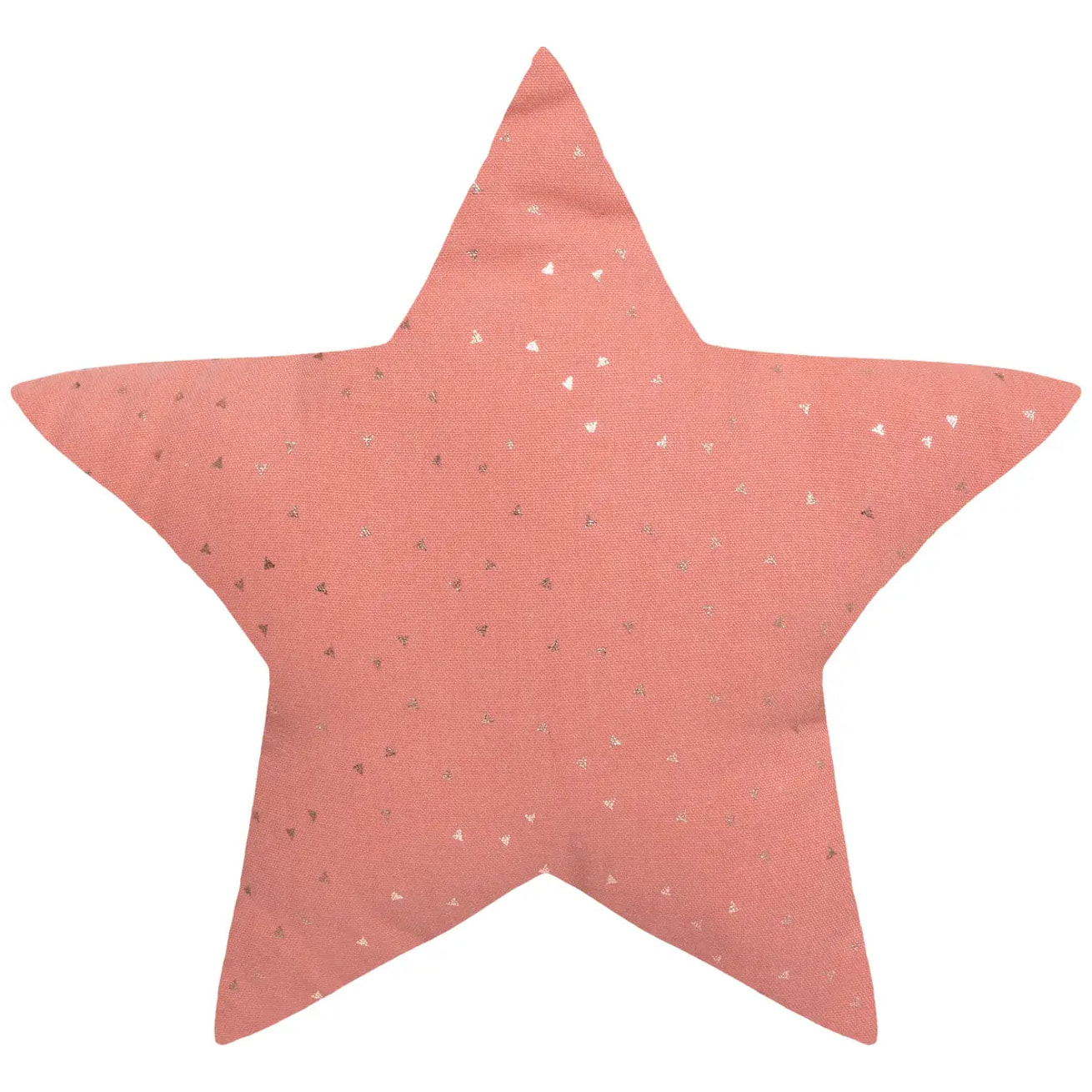 Coussin enfant "Berlingot" étoile rose terracotta 40x40cm