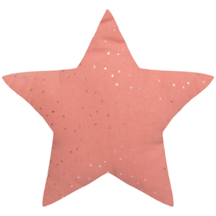 Coussin enfant "Berlingot" étoile rose terracotta 40x40cm