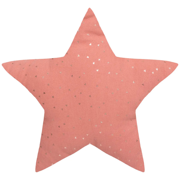 Coussin enfant "Berlingot" étoile rose terracotta 40x40cm
