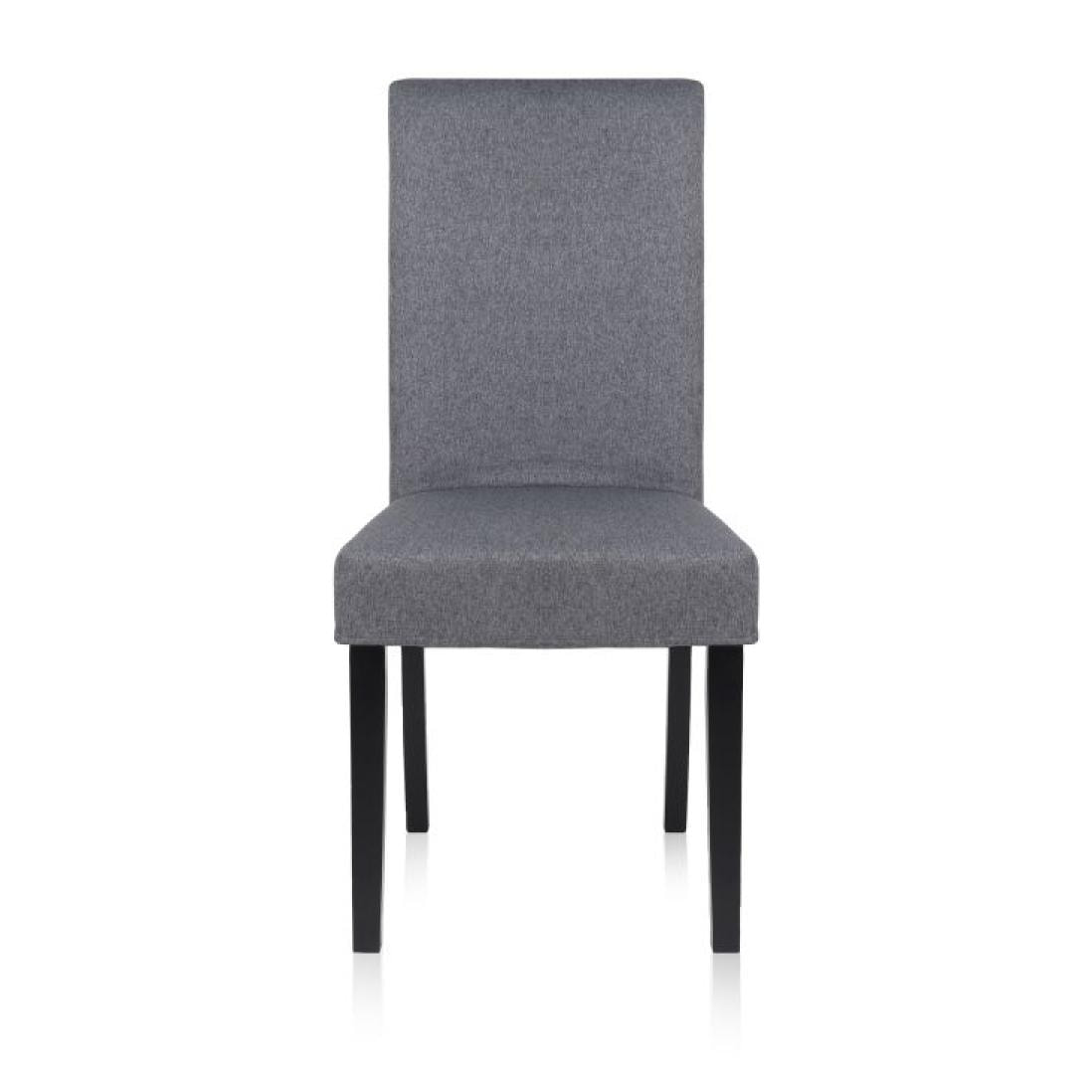 Pack 2 sillas de comedor Africa Tejido Gris - Negro