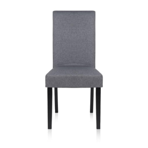 Pack 2 sillas de comedor Africa Tejido Gris - Negro