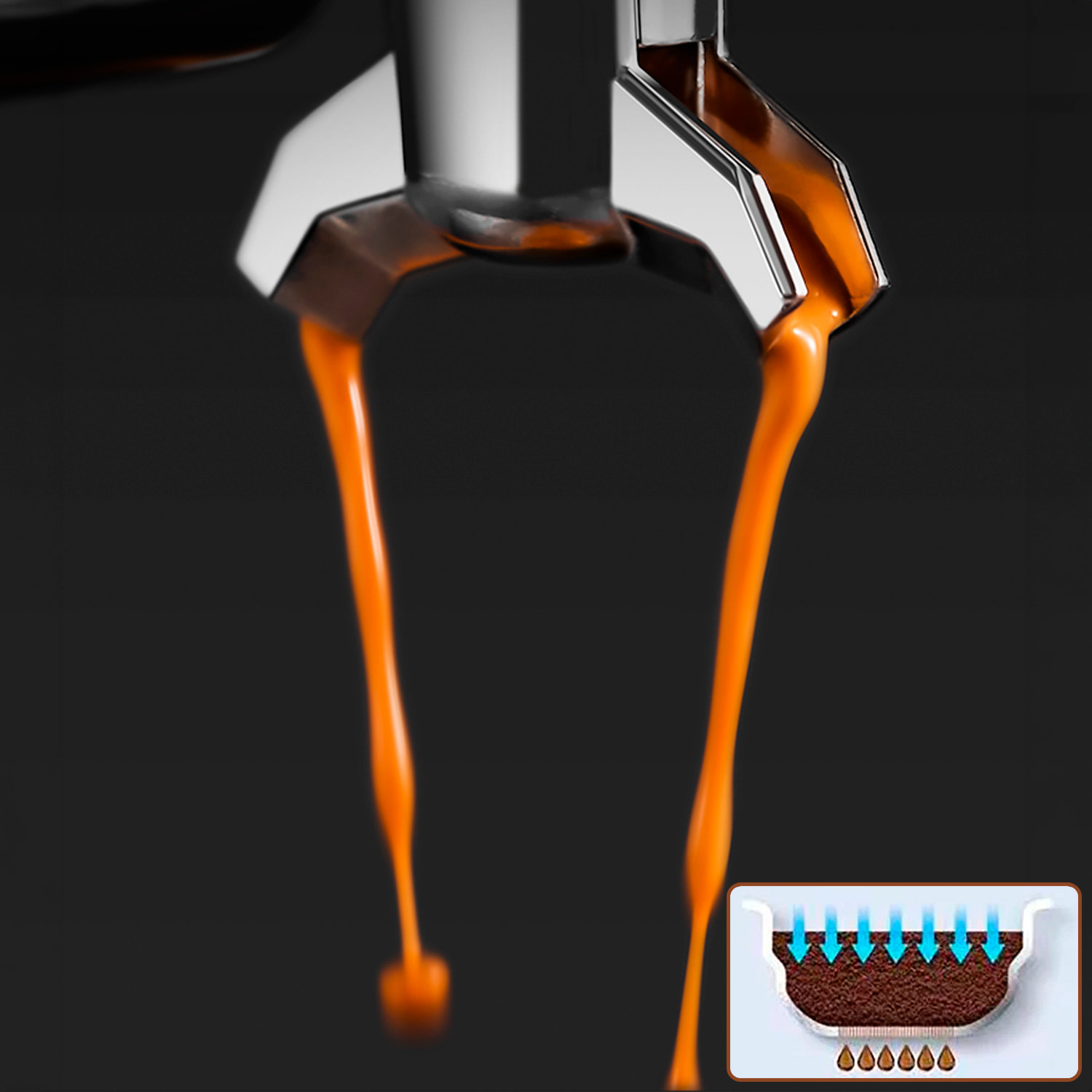 Cafetera 5520 con 20 niveles de molido, extracción dual para café caliente y frío, vapor potente, tanque 1,8L, 1350W y 20bar.