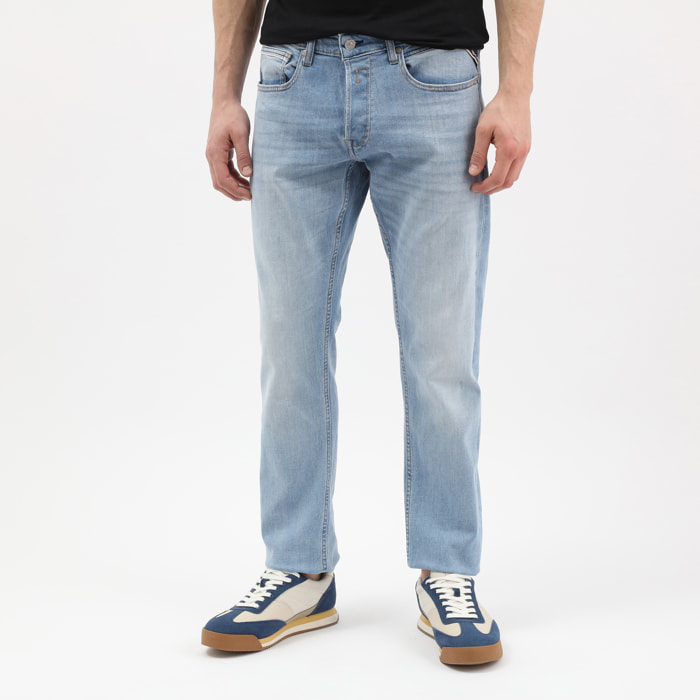 Jeans Grover - modello dritto - cotone - blu denim