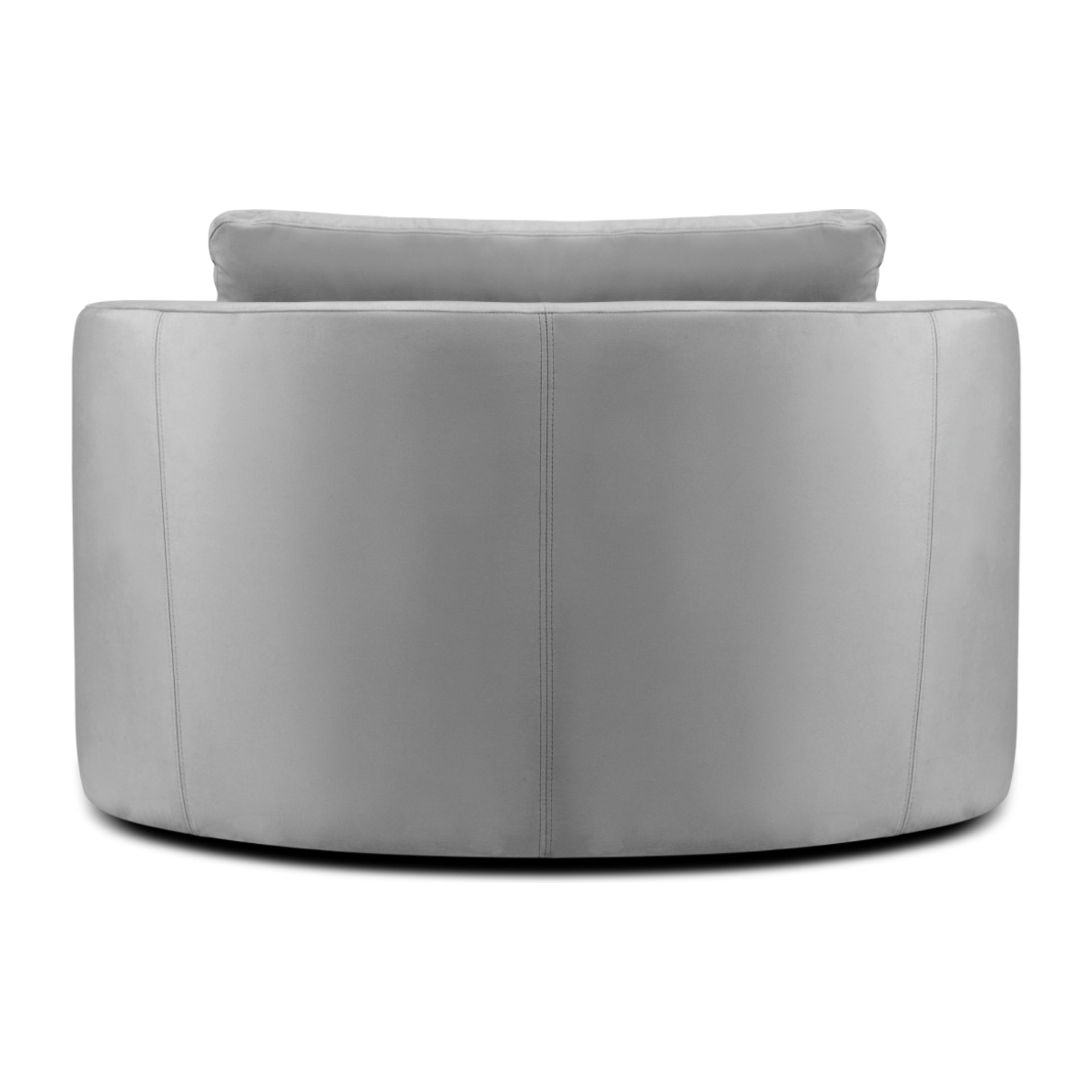 Fauteuil xl pivotant "Adam" en velours gris