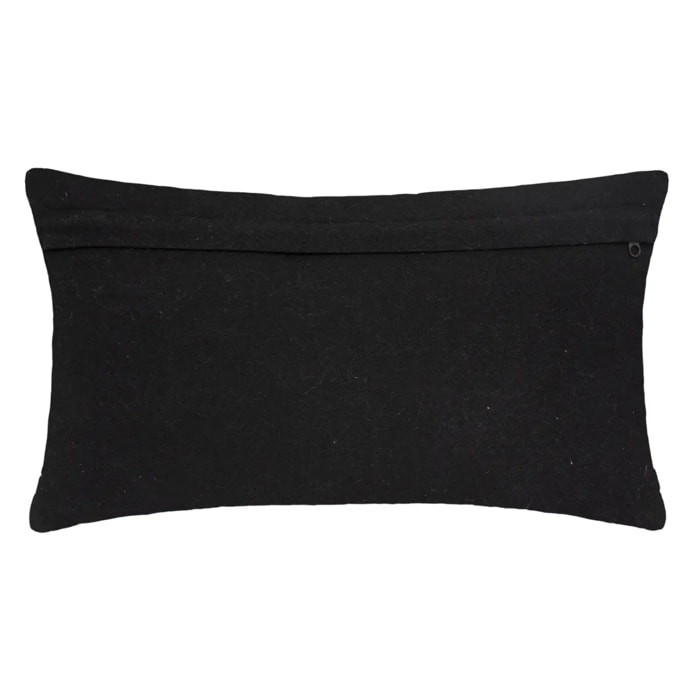 Coussin en coton "Safari" noir & blanc 38x58 cm