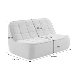 Chauffeuse bouclette texturée 2 places BONI