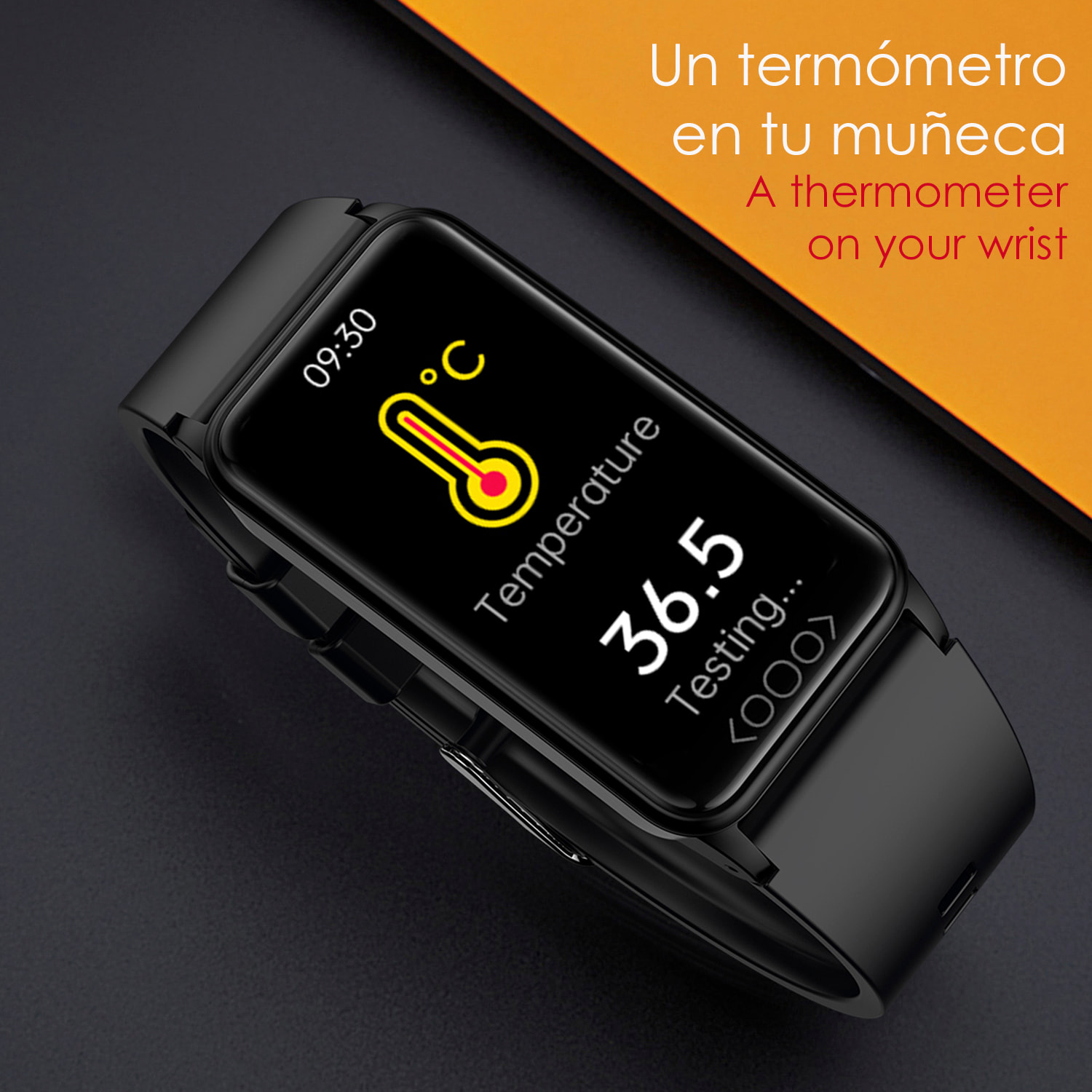 Bracciale intelligente TK71 Pro con temperatura corporea; monitoraggio del glucosio, dell'acido urico, dello stress, del battito cardiaco e della tensione.