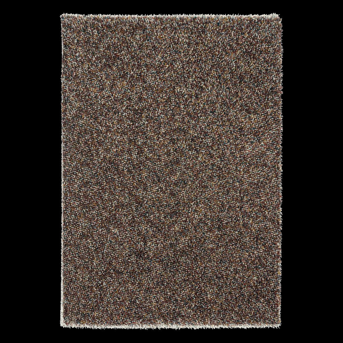 Tapis longs poils shaggy tissé en laine motif faux uni ULYO