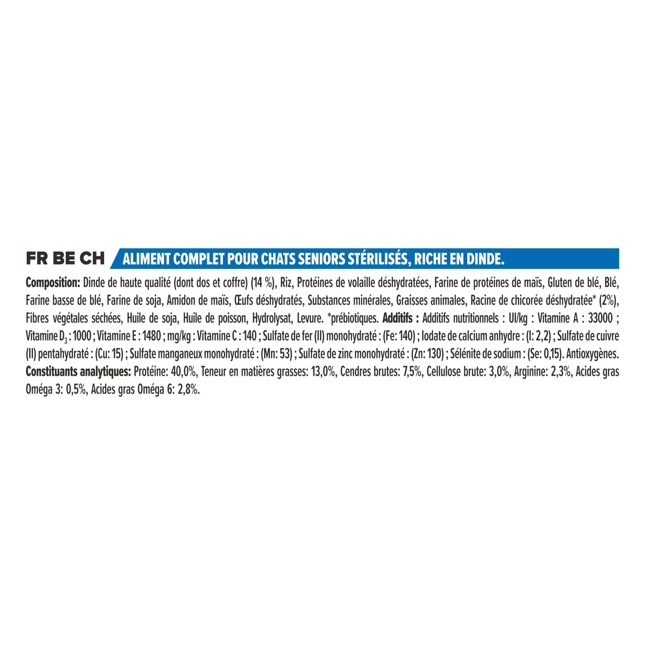 PRO PLAN Sterilised Senior 7+ LONGEVIS Dinde 3kg