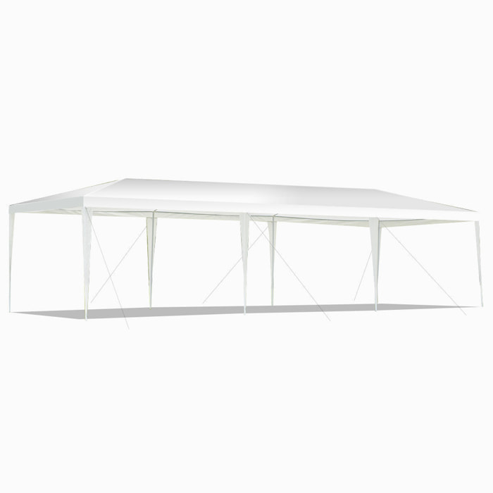 Tenda/gazebo per feste 3x9 impermeabile bianco tendone per fiere e mercati