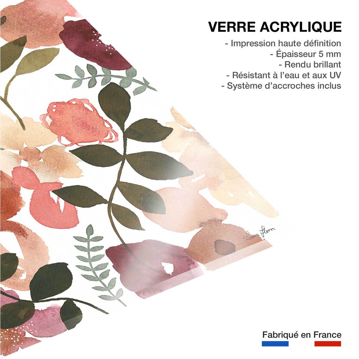 Tableau de fleurs danse du jardin  Tableau plexiglas