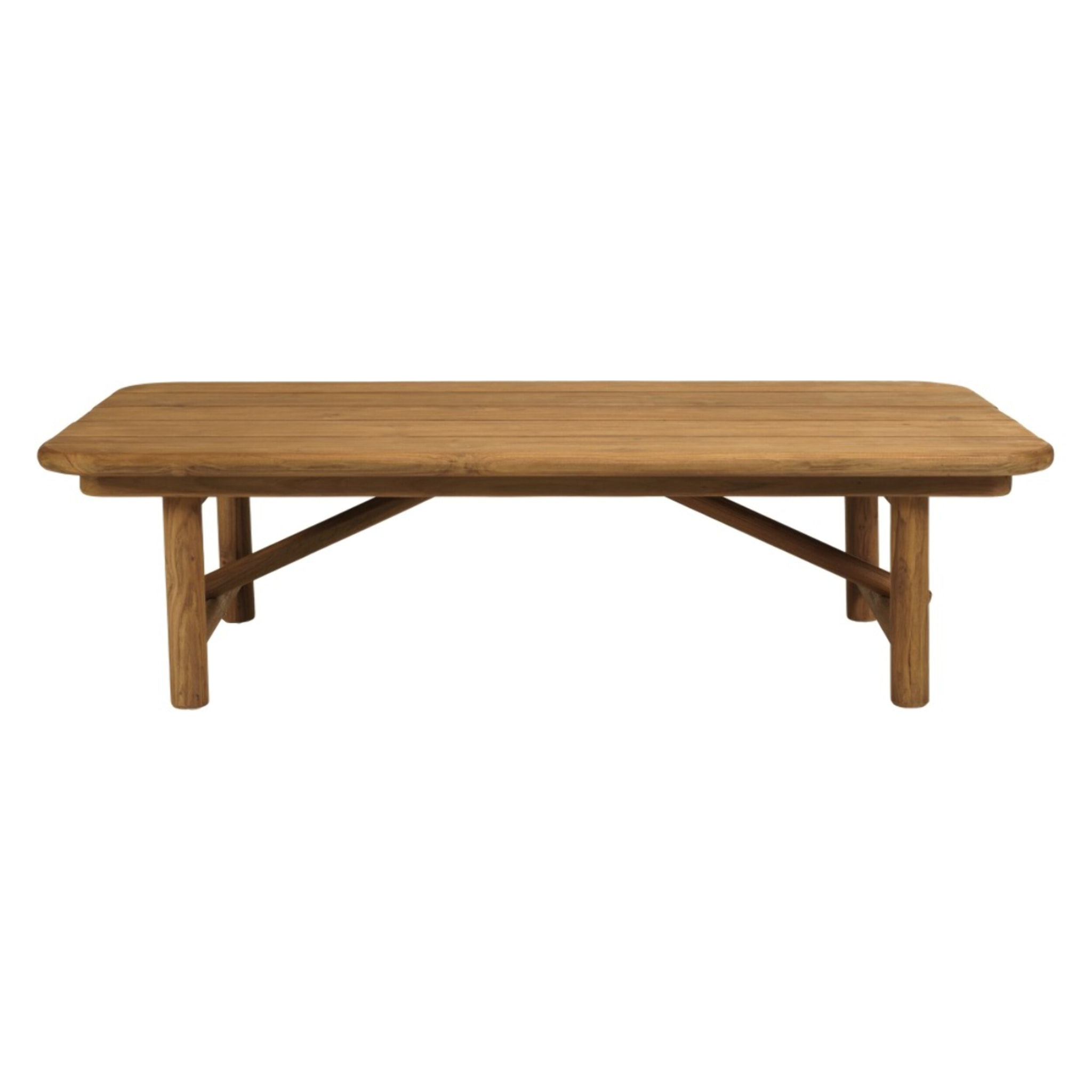 COLINE - Table basse de jardin 130x70cm en bois de teck recyclé