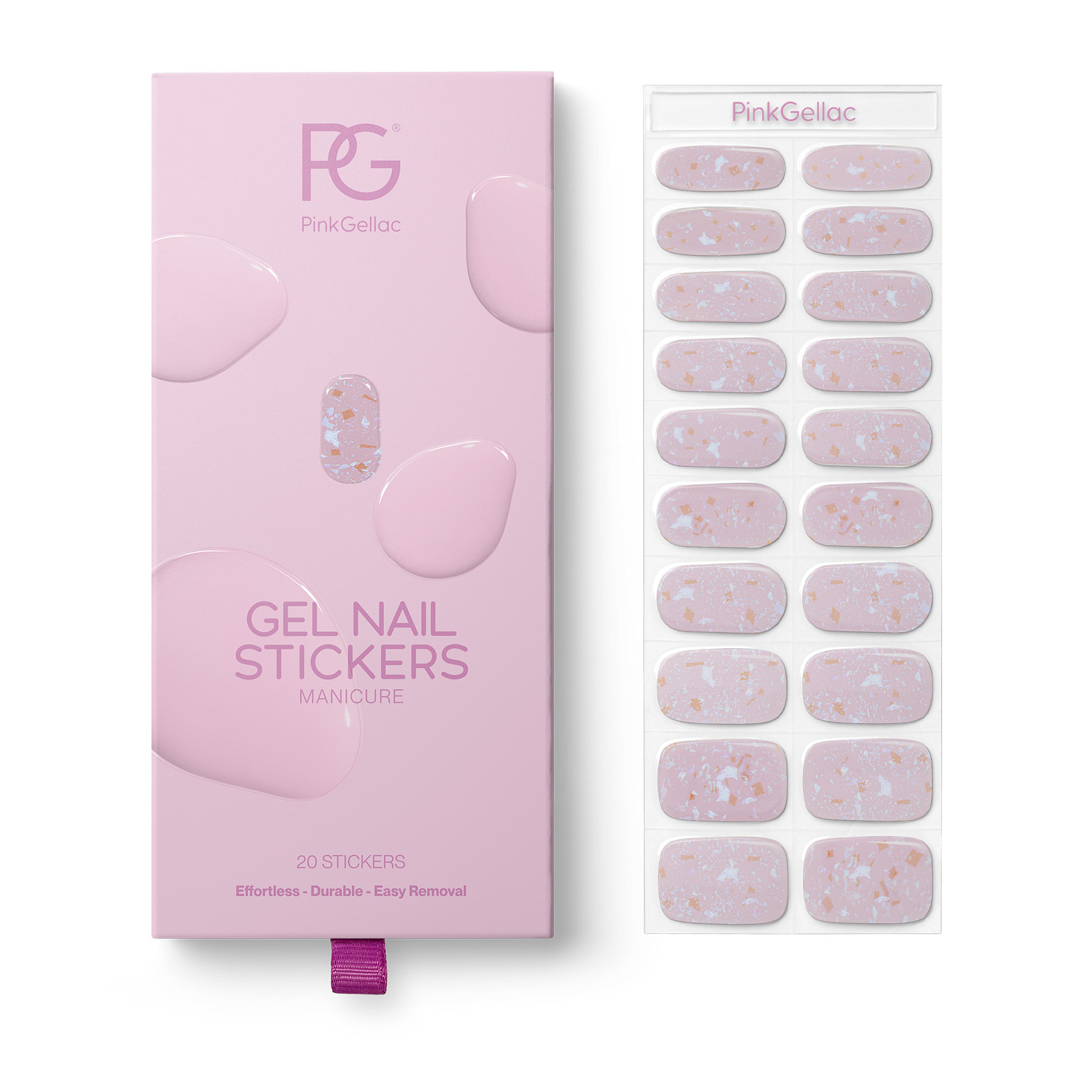 Stickers gel - 0008 Holographic Blush