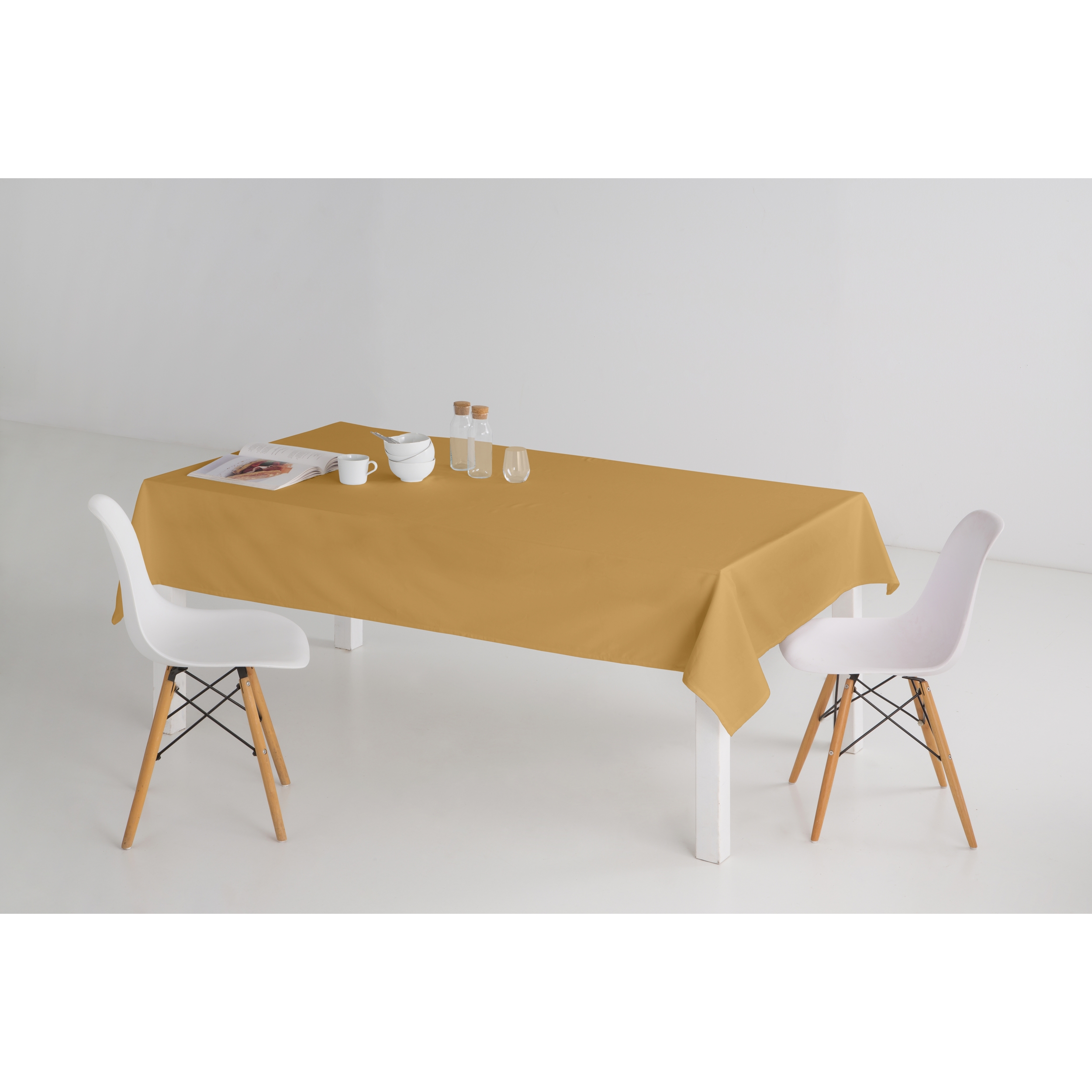 Nappe anti-tâches 100% coton Kahu Ocre