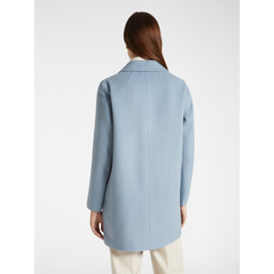 Elena Mirò - Cappotto sartoriale in tessuto double - Azzurro