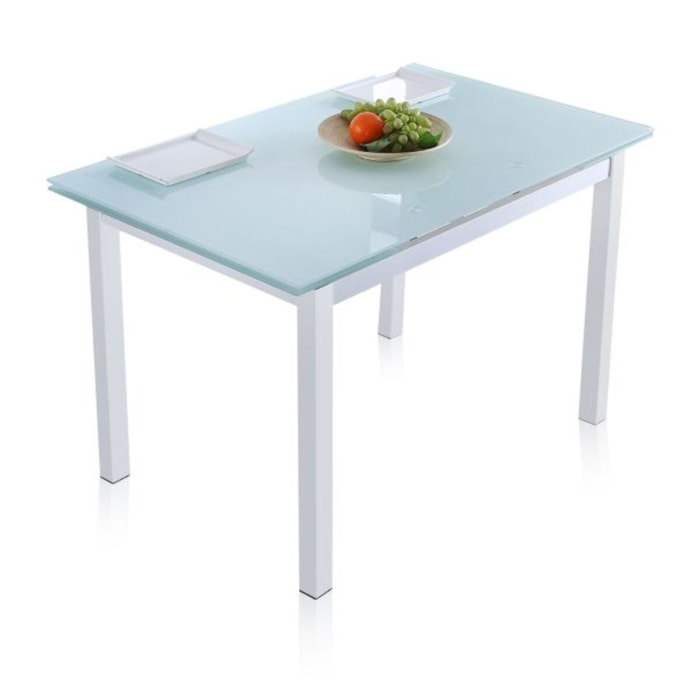 Mesa de comedor extensible Milan 110 Blanco