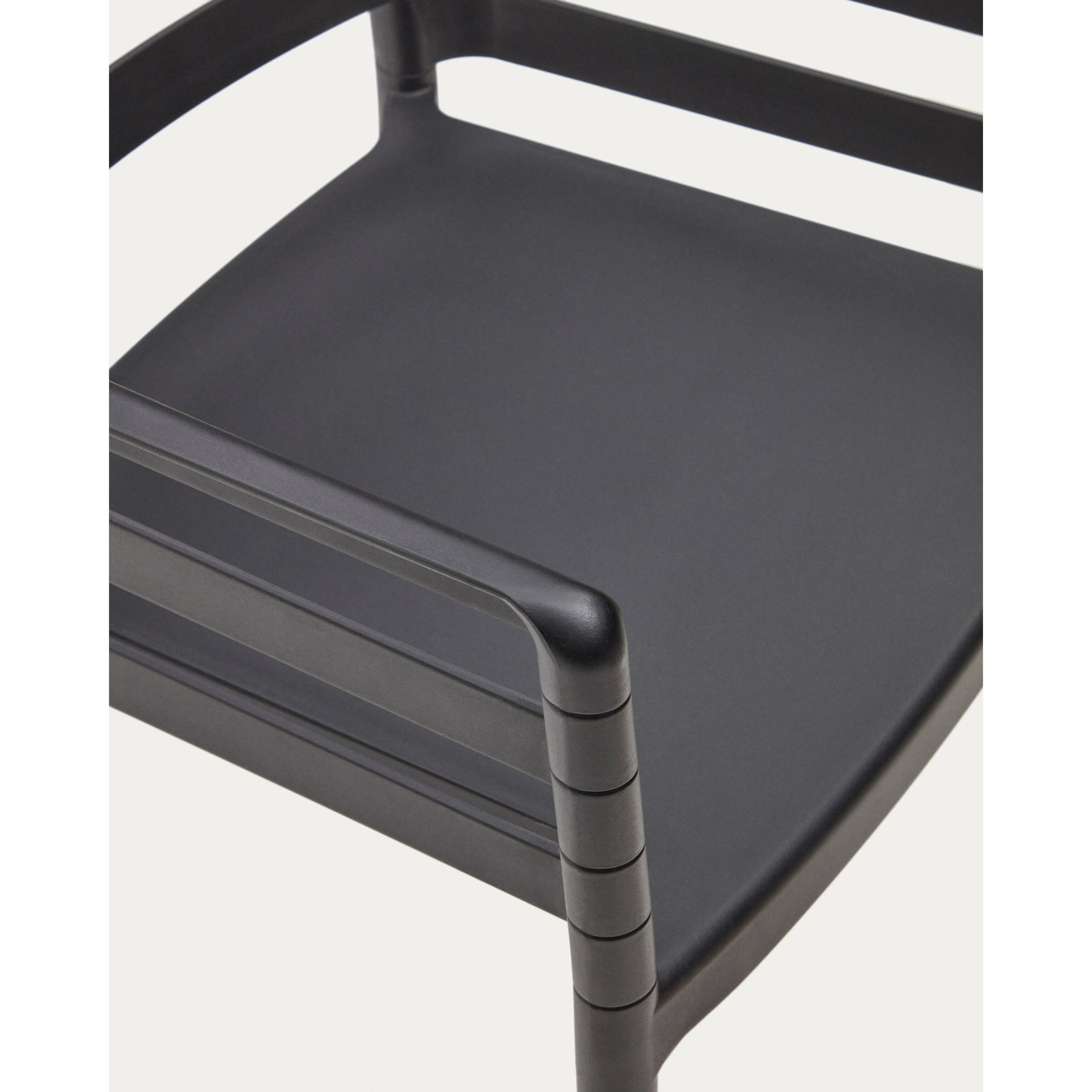 Silla de exterior apilable Nariet negro