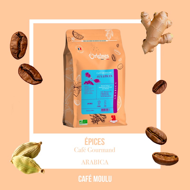 Café Gourmand bio aux épices moulu - 250g