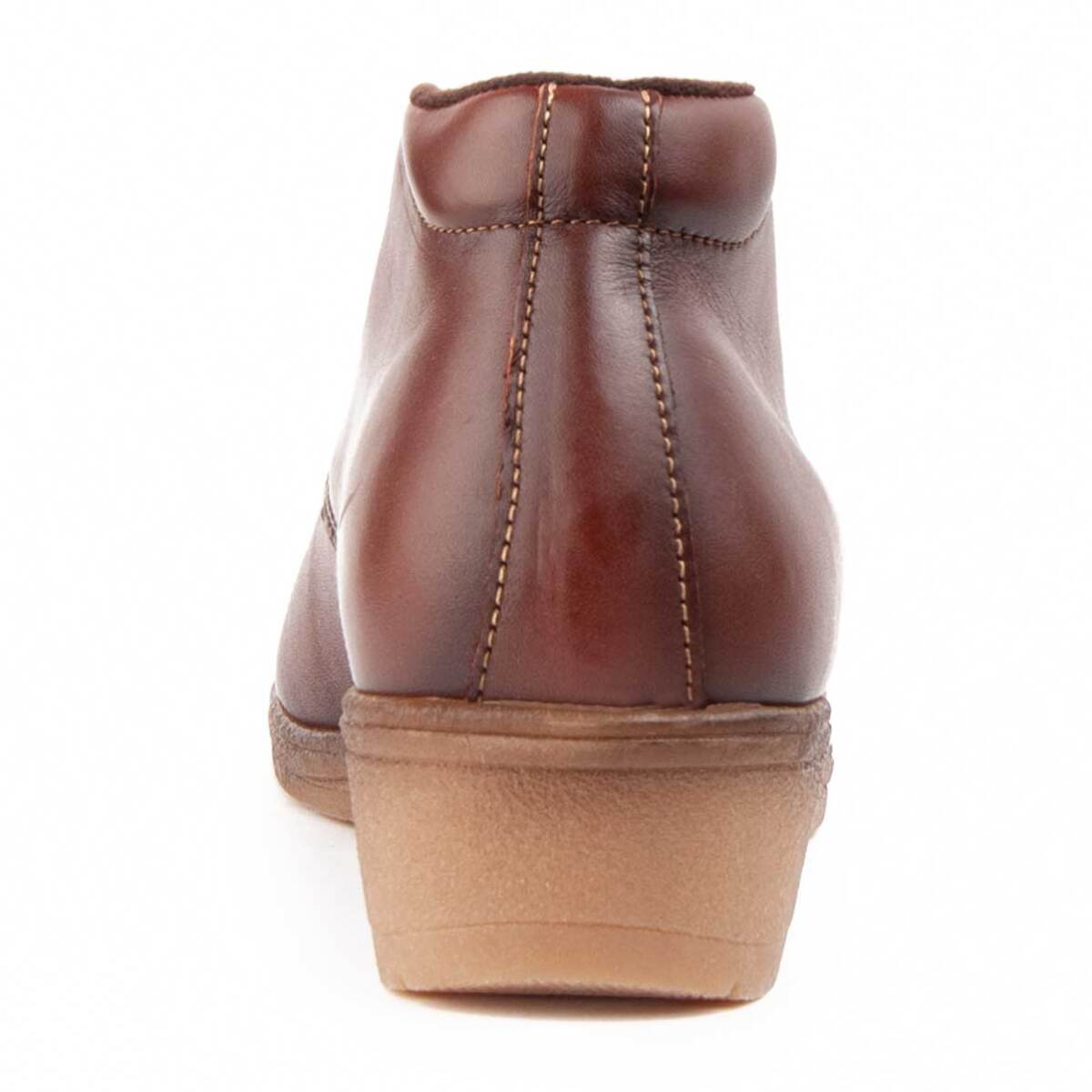 Botín De Cuña - Marrón - Altura: 4 Cm
