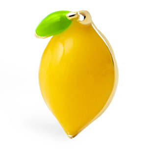 Orecchino singolo Lemon Argento Placcato Oro