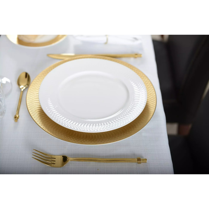 Lot de 6 ASSIETTE A DESSERT BLANCHE PRINCESSE