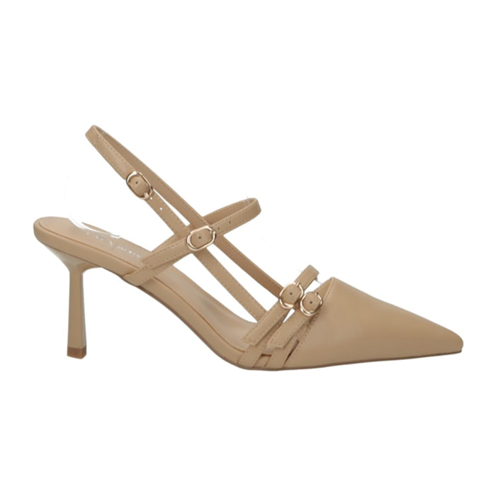 Décolleté sling back Donna Tata Italia Beige