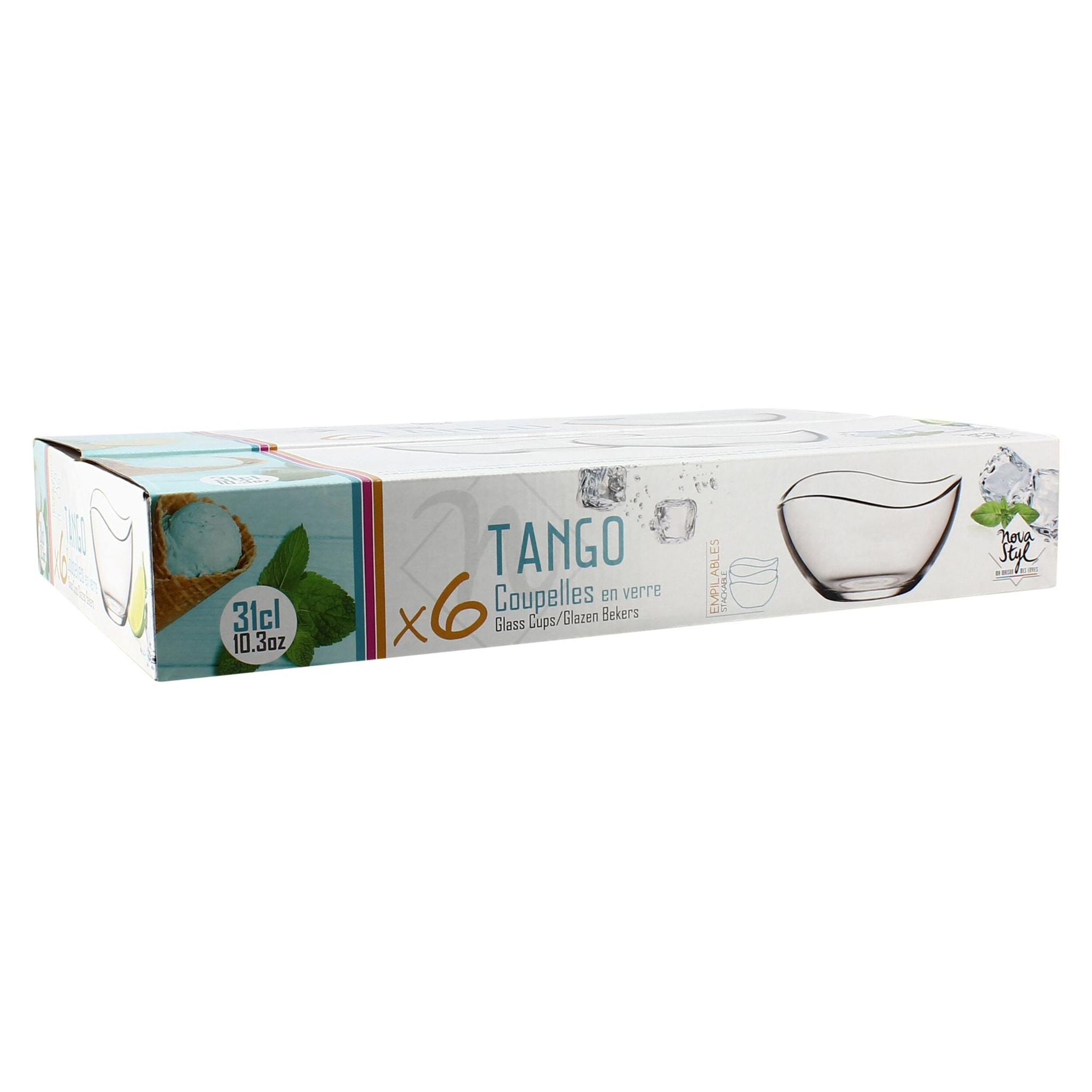 Lot de 6 coupelles forme vague 31cl TANGO