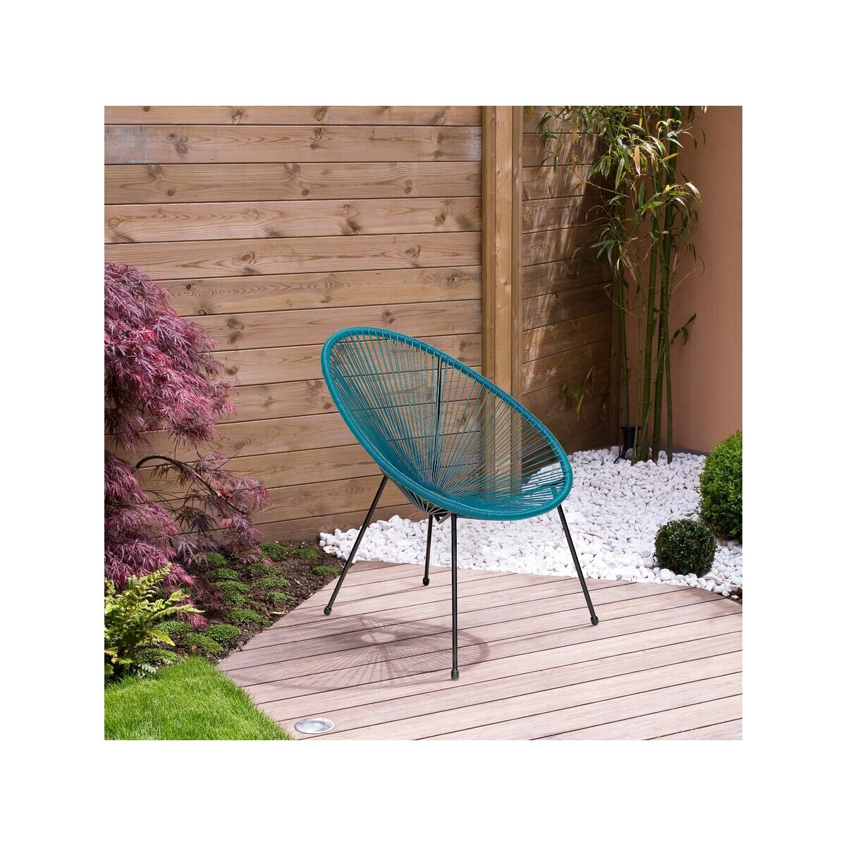 Lot de 2 fauteuils de jardin "Ania" - Bleu clair