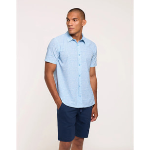 Camisa Manga Corta Azul - Uros
