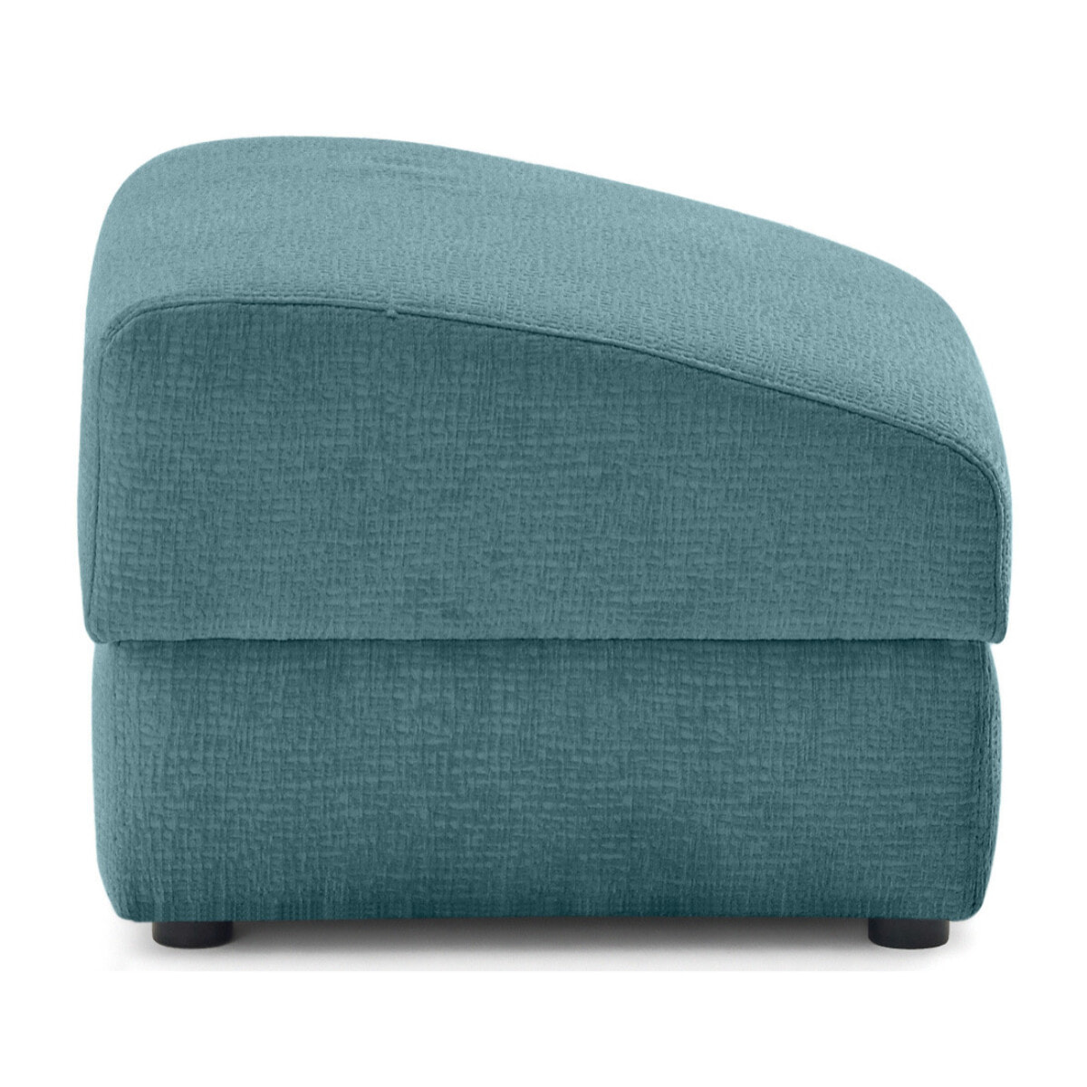 Bastille - pouf en tissu velours relief - Bleu