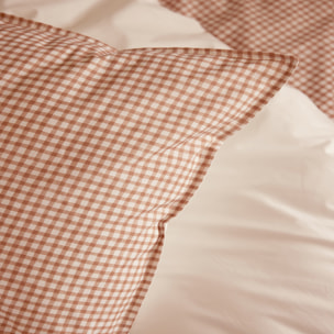 Taie d'oreiller enfant imprimée en percale de coton, MINI VICHY