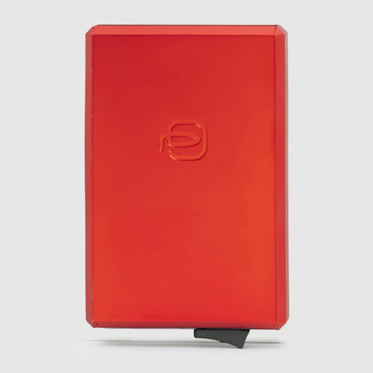 Piquadro Portacarte automatico MagSafe in alluminio e pelle con protezione RFID