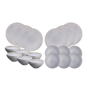 Service Les Essentiels STONE - 18 pièces - Gris lune