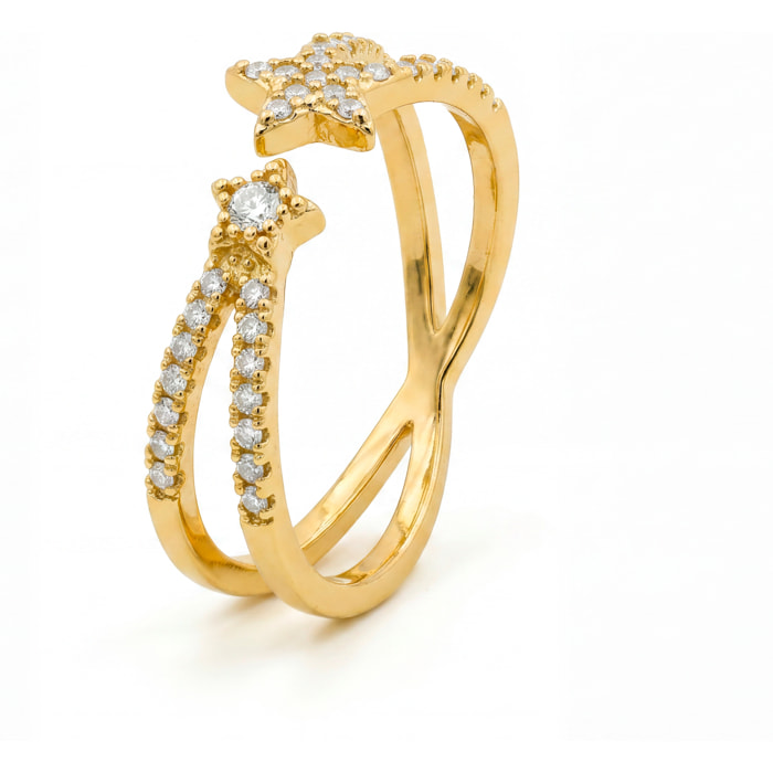 Anillo Helmsu acabado oro amarillo 18k