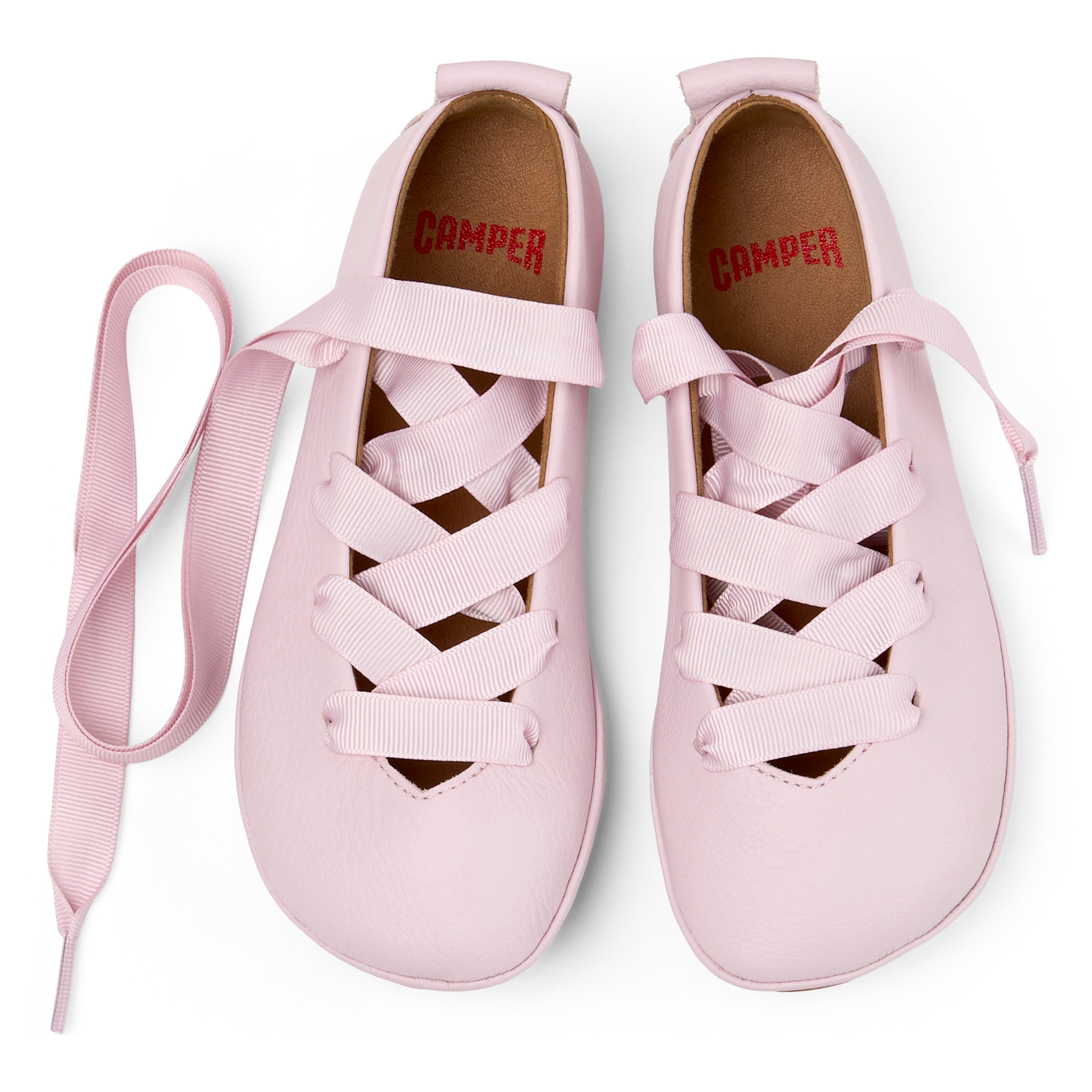 Bailarinas - CAMPER Right Kids - Rosa - Cuero liso