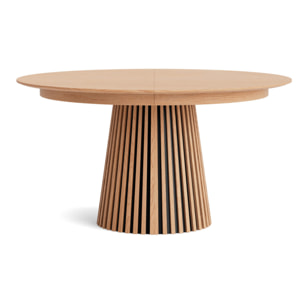Freya - table à manger ronde extensible - 6 à 10 personnes - Bois
