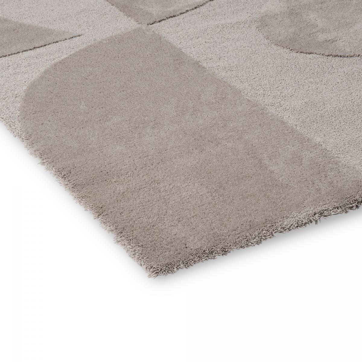 Tapis salon et chambre tufté en laine motif géométrique QUIKA